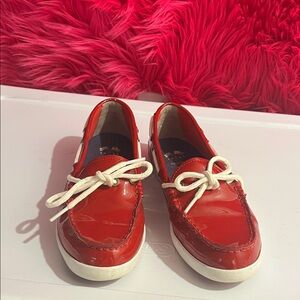 Cole Haan Red Boot Shoes with White Laces
